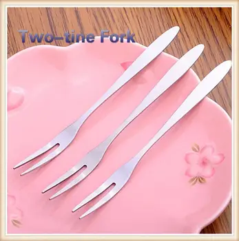 

Exquisite Stainless Steel Two-tine Fork Cocktail Dessert Fork Tasting Appetizer Cake Fruit Forks Dinner Pastry Tableware Forks