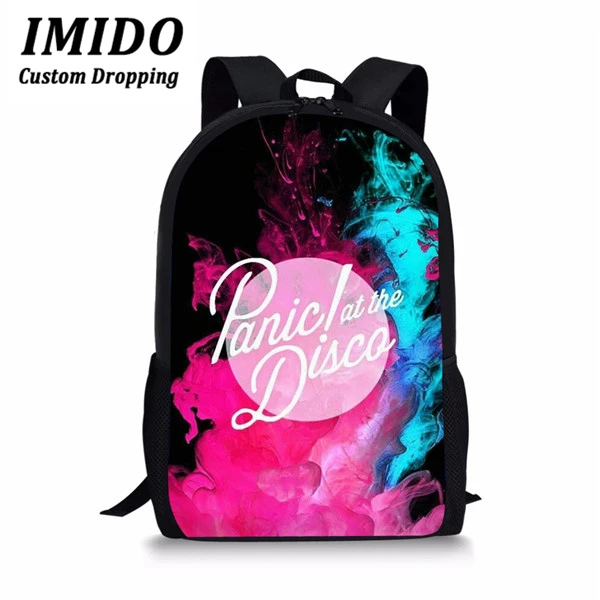 IMIDO, школьный рюкзак, panic! At The Disco, рюкзак для девочек-подростков, мальчиков, школьный рюкзак, женский рюкзак для путешествий - Цвет: WLL3541C