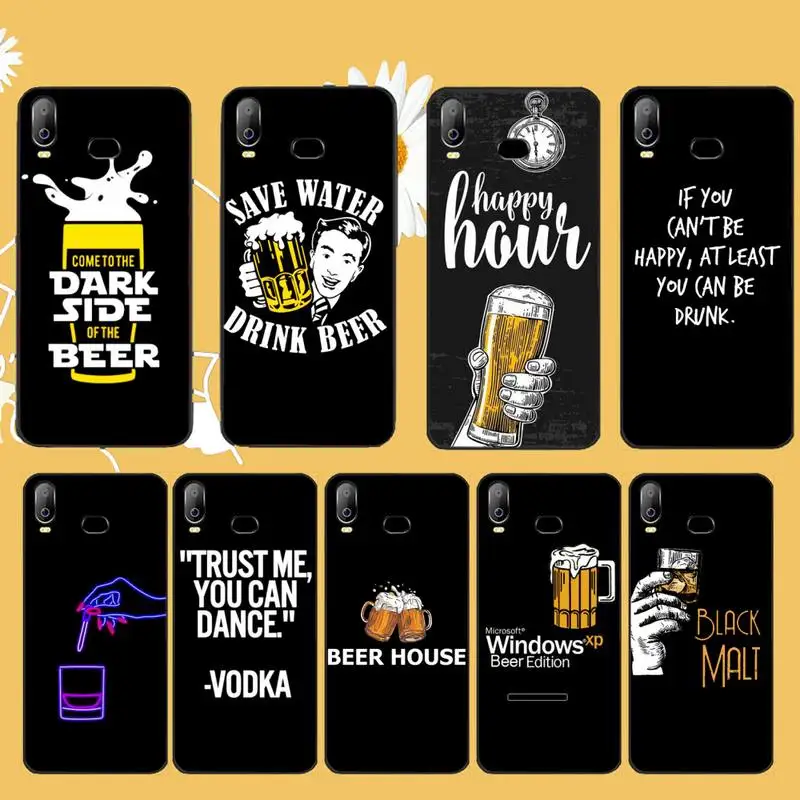 

HPCHCJHM Beer Alcohol Vodka DIY Painted Bling Phone Case For Samsung A10 A20 A30 A40 A50 A70 A71 A51 A6 A8 2018