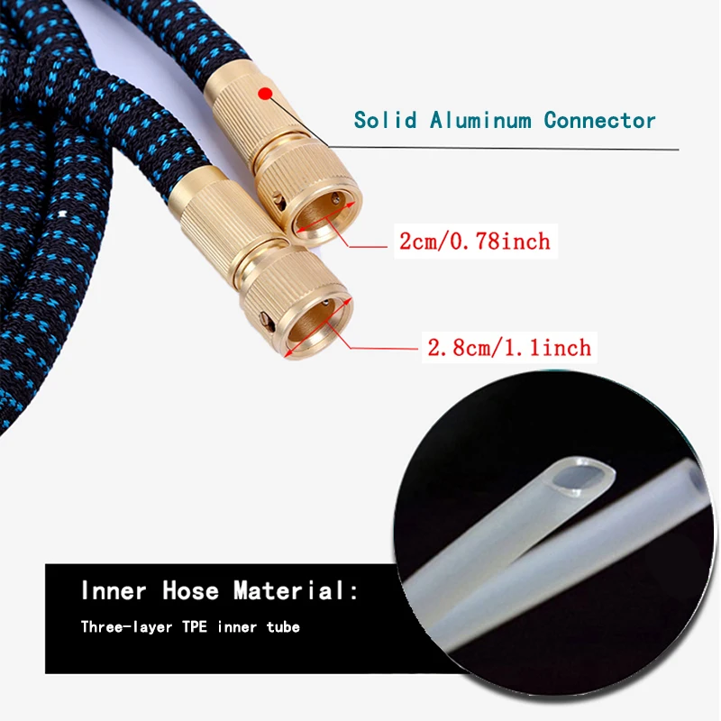 Best 25FT 100FT Garden Hose Extensible Watering Hose Fexible Extendable Car Wash Pipe Hoses Garden Supplies IrrigationTool