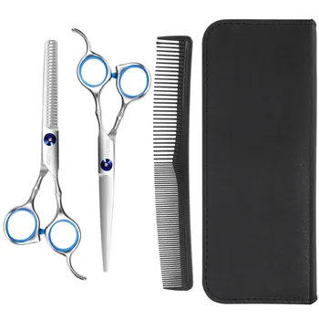 

Frcolor 5 Pcs Professional Hair Cutting Scissors Hair Thinning Shears Barber Scissors Set Hairstyling Salon Hairdressing Scissor