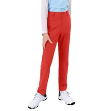 Spodnie do golfa PGM dla dzieci chłopcy spodnie sportowe dopasowane obcisłe spodnie wiosna jesień elastyczne spodnie sportowe wygodne Plus rozmiar 130-160cm KUZ103 tanie i dobre opinie guzik POLIESTER CN (pochodzenie) Pełna długość Dobrze pasuje do rozmiaru wybierz swój normalny rozmiar
