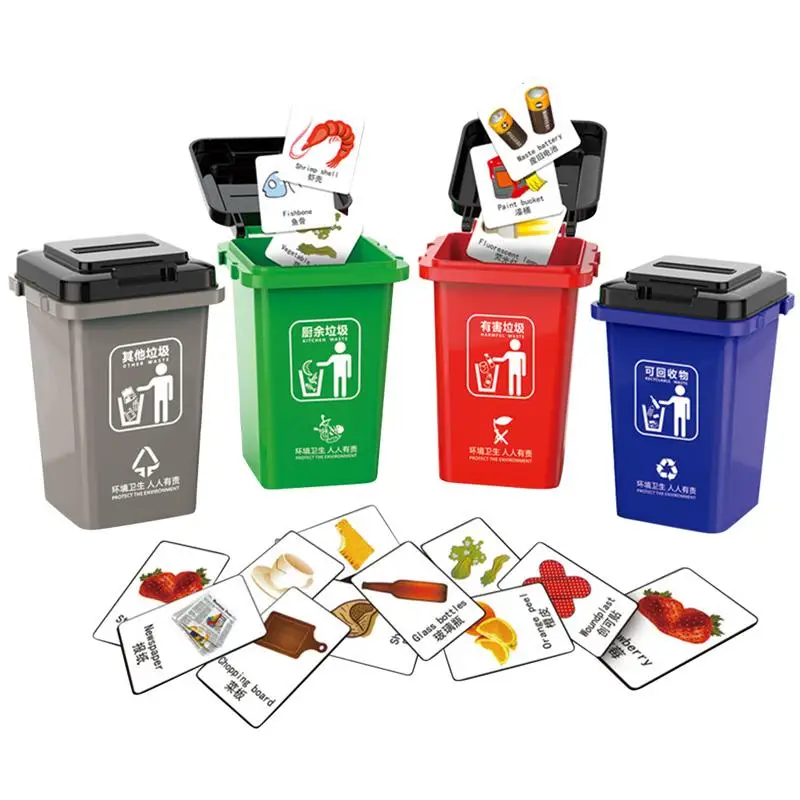 

Garbage Classification Toy Game Props Children Puzzle Trash Can Cognitive Toys Super Brain Classification Game Party Favors