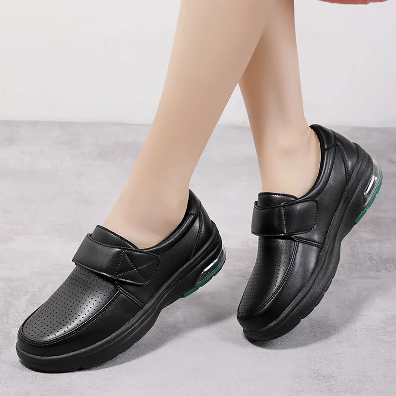 Huaheng Zapatos de Enfermera para Caminar cómodos para Mujer Zapatillas de Deporte Transpirables Antideslizantes con cuñas para Fitness Nuevo 