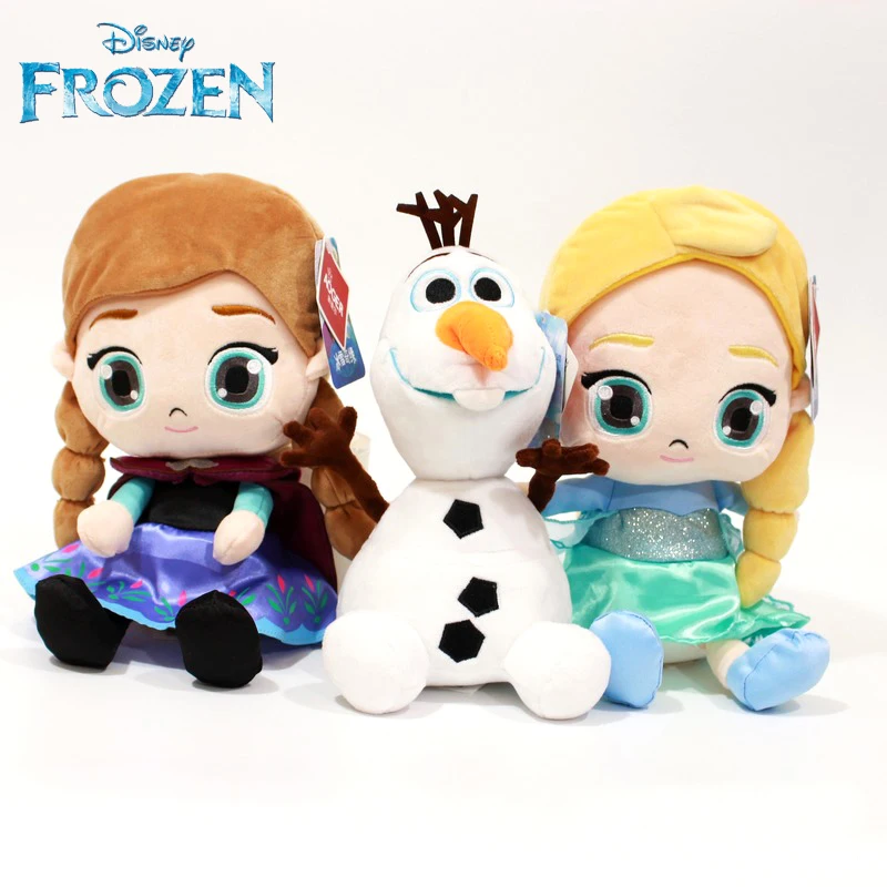 Disney Anna Elsa Plush Dolls Children Birthday Christmas Gift for Girls Princess Elsa Olaf Elza Stuffed Toys