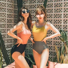 Корейский стиль, сдельный купальник, Женский Одноцветный купальник, пуш-ап, купальник, высокое качество, купальный костюм, сексуальный Монокини, Beahwear, новинка