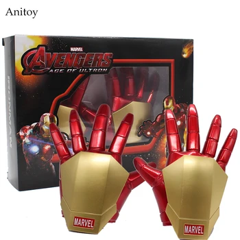 

New Avengers Iron Man Gloves with LED Light For Kids PVC Figure Collectible Model Toy 21cm KT3993
