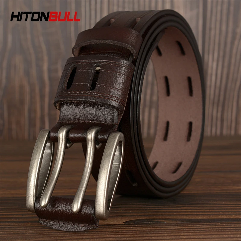 hitonbull-cintura-da-uomo-in-vera-pelle-di-vacchetta-di-lusso-da-uomo-in-pelle-design-unico-cinture-con-fibbia-ad-ardiglione-a-doppia-fila-cintura-da-uomo-di-moda