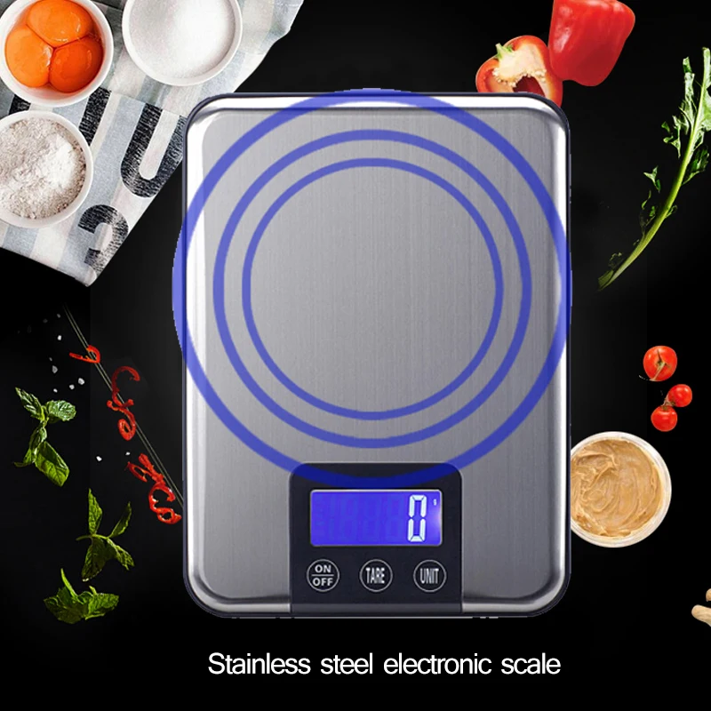 

Stainless Steel LCD Gadget Balance Precision Electronic Scale Kitchen Food Weight Useful Baking Cooking Instruments
