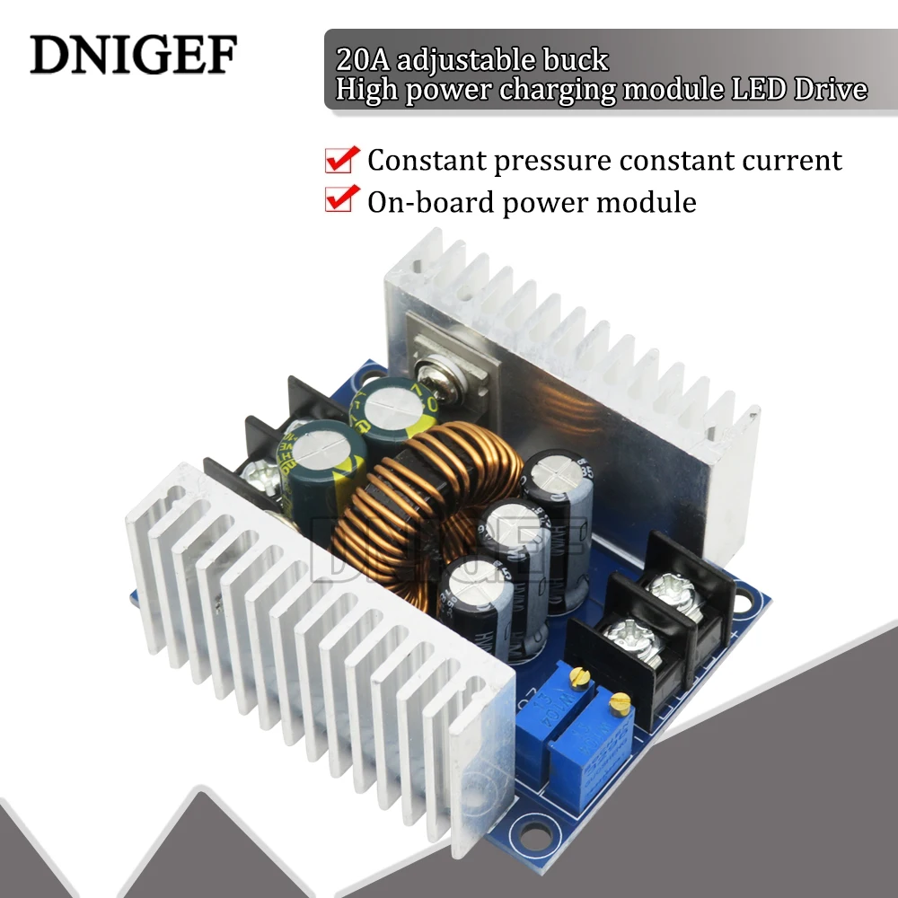 300W 20A DC-DC Buck Converter Step Down Module Constant Current LED Driver Power Voltage Electrolytic Capacitor |