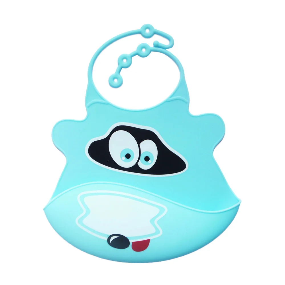  2020 Baby Bibs Baby waterproof bib white Silicone Waterproof Bib with Pockets Baby Newborn Cartoon Aprons Silicone saliva bib