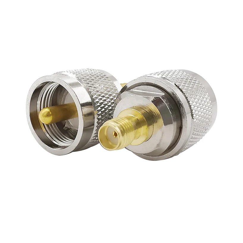 SMA гнездо UHF PL259 PL-259 штекер RF коаксиальный адаптер никелированный прямой разъем |