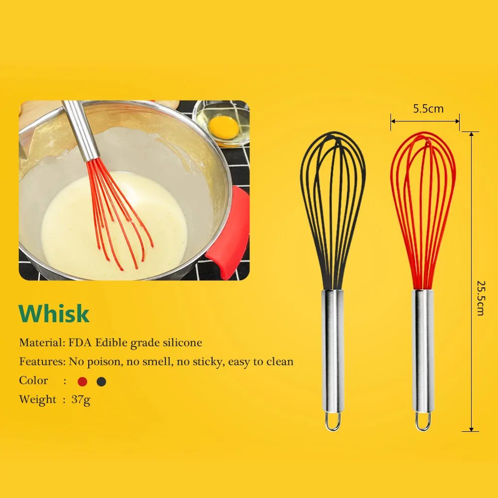 Food Grade Material High Temperature Resistance Multifunction Silicone Cookware Gadget 10 Piece Set Kitchen Kitchenware