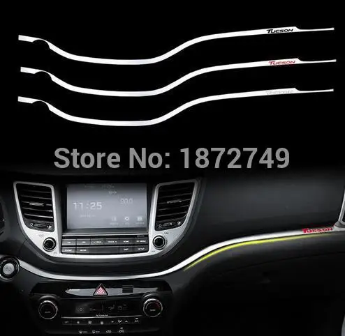 Для hyundai Tucson консоль из нержавеющей стали отделка центральной консоли Панель боковая декоративная автостайлинг