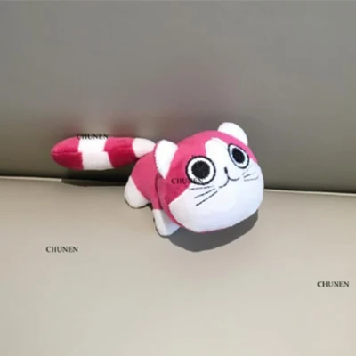 1PCS Pink Высота каблука 10 см новые творческие милые животные кошка плюшевая игрушка с 4-мя цветами кошка кукла плюшевые цепочка для ключей автомобиля украшения сумка Подвеска для детских игрушек - Цвет: 1PCS Pink