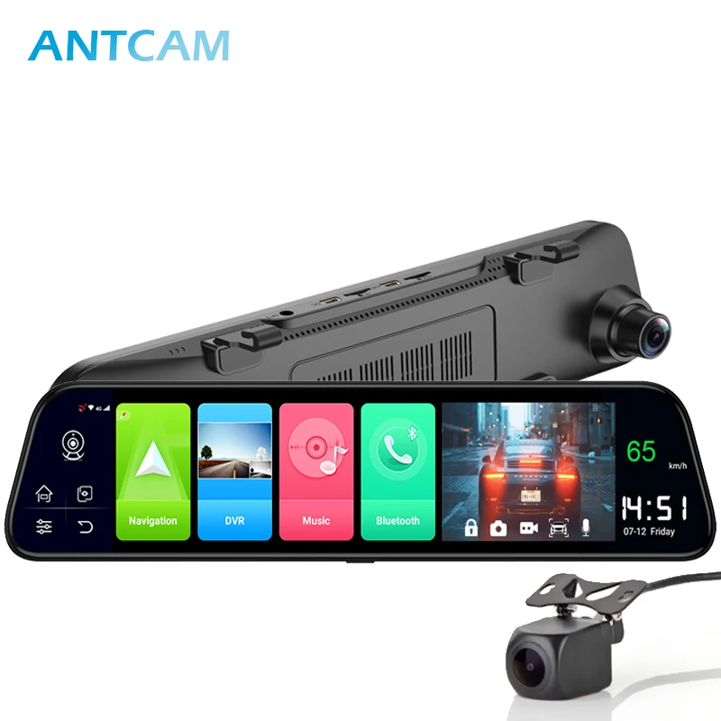 

Antcam 12 inch 4G Android 8.1 Car Rearview Mirror Dash Cam GPS Navigator ADAS 2G RAM 32G ROM 1080P Car Video Camera Recorder DVR