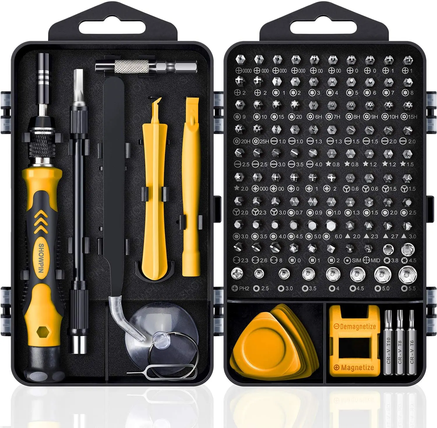Computer Repair Kit,122 in 1 Magnetic Laptop Screwdriver Kit, Precision Screwdriver Set, Small Impact Screw Driver Set with Case