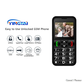 

SOS YINGTAI T11 Elder Cellphone Feature Senior Phone 2.2 Inch FM Torch Speed Dial Big Push Button Bar Mobile Phone Dual Sim Card