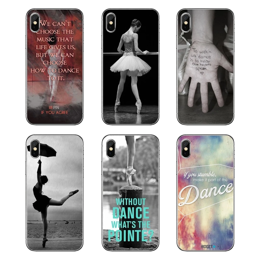 

The Ballet Girl Dancer Quotes Soft Transparent Shell Covers For iPod Touch iPhone 4 4S 5 5S 5C SE 6 6S 7 8 X XR XS Plus MAX