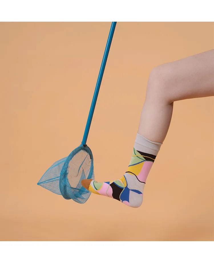 Новые зимние носки французского дизайнера цветные индивидуальные носки мужские и женские хлопковые художественные носки для пар забавные Женские носочки