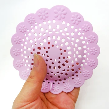 

Bathroom Effective Silicone Floor Drain Filter Anti-blocking Kitchen Sink Easy Clean Flower Shape Strainer Flexible Hair Catcher
