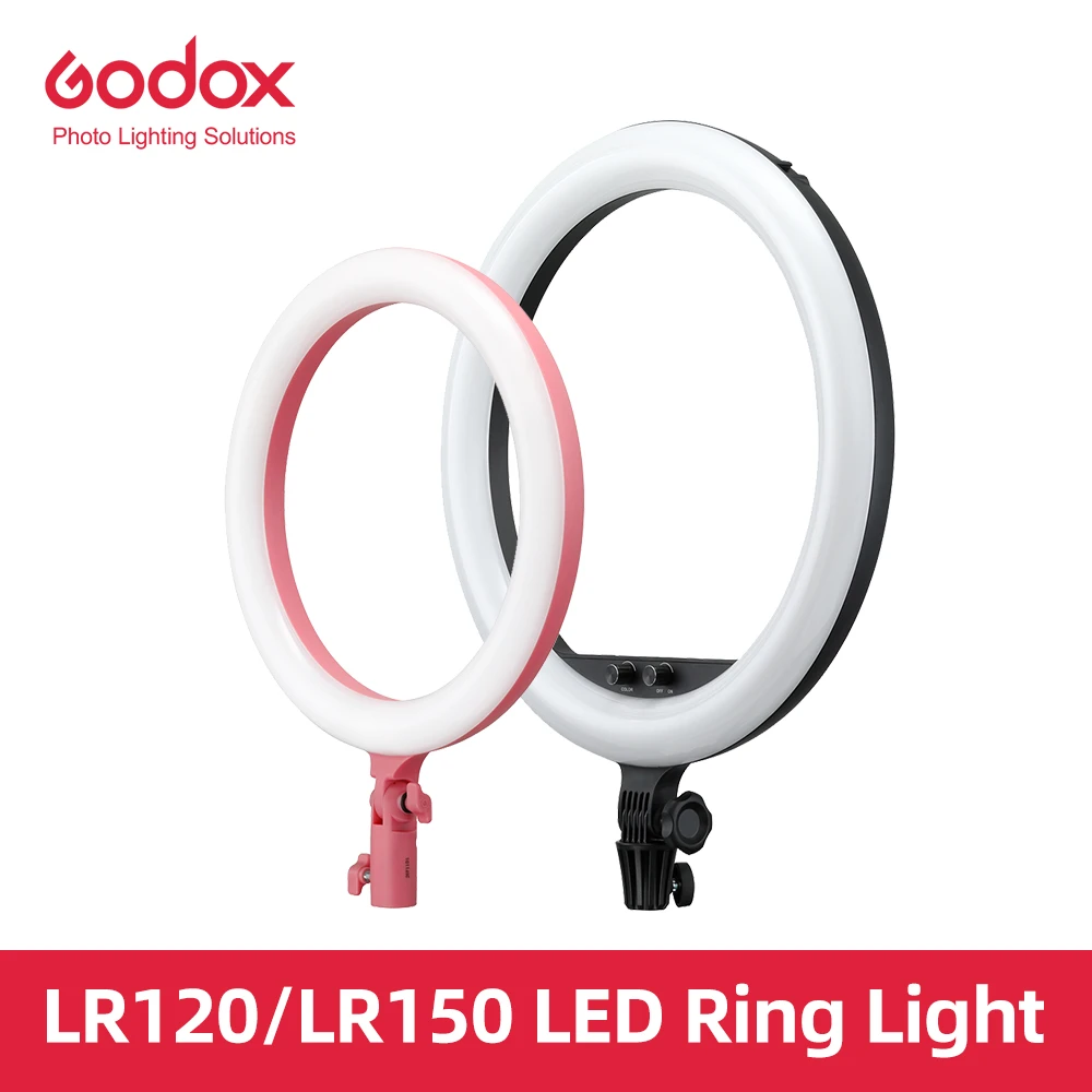 Godox LR120 LR150 LED Ring Light Annular Lamp Bi color 3000K 6000K Ring