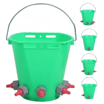 

Hot Sale HL-MP69 Plastic Multiple Nipples 8L High Capacity Lamb Milk Feed Bucket for Cattle Sheep Livestock