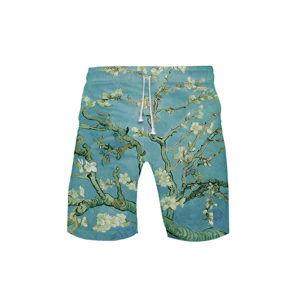 2019 New Shorts Man Hot Sale Casual Shorts World famous painting art Homme Quality Bottoms Elastic Waist Fashion Brand 2019 New Shorts Man Hot Sale Casual Shorts World famous painting art Homme Quality Bottoms Elastic Waist Fashion Brand