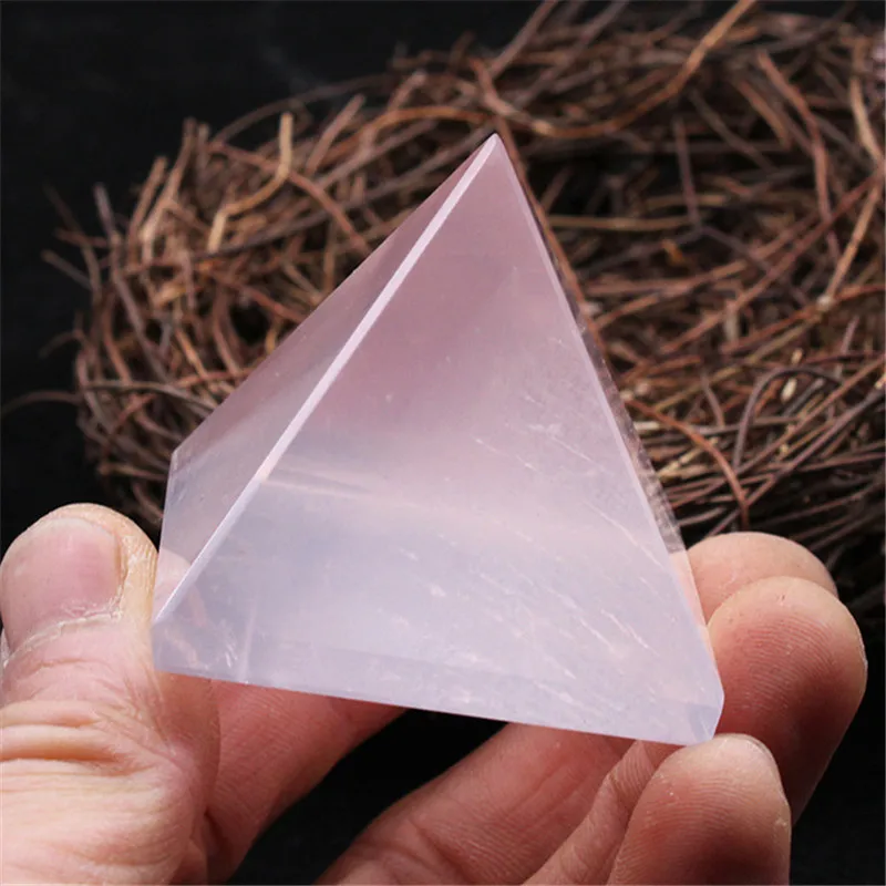 Натуральная роза пирамида из кристалла кварца камень Фен-шуй исцеляющая Пирамида натуральные камни и минералы здоровье декоративная отделка