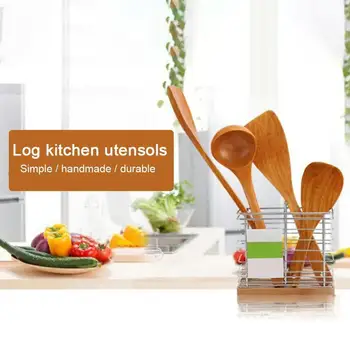 

Kitchen Cookware Utensil Non-stick Shovel Long Handle Accessories Rice Spatula Scoop Tools Wooden Cooking Kitchen E2C0