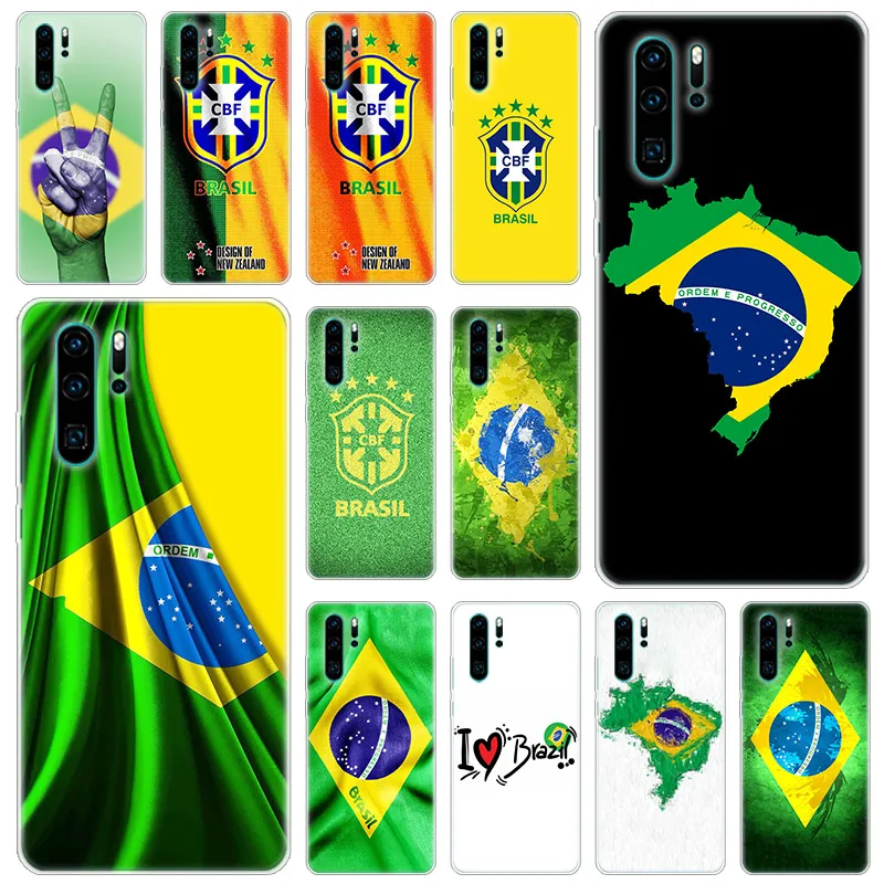 Силиконовый чехол с бразильским флагом для Huawei P50 P40 Pro P30 Lite P20 P8 2017 P Smart Z 2020 2021 |