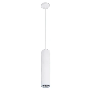

White High quality modern minimalist cafe chandeliers warm white led restaurant COB spotlights long tube hanging lamp bar table