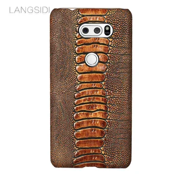 

Retro Genuine Leather Back cover for LG Q6 G6 G7 Nexus K10 V30 V40 V50 Anti-shock and shockproof quality protective cover coque