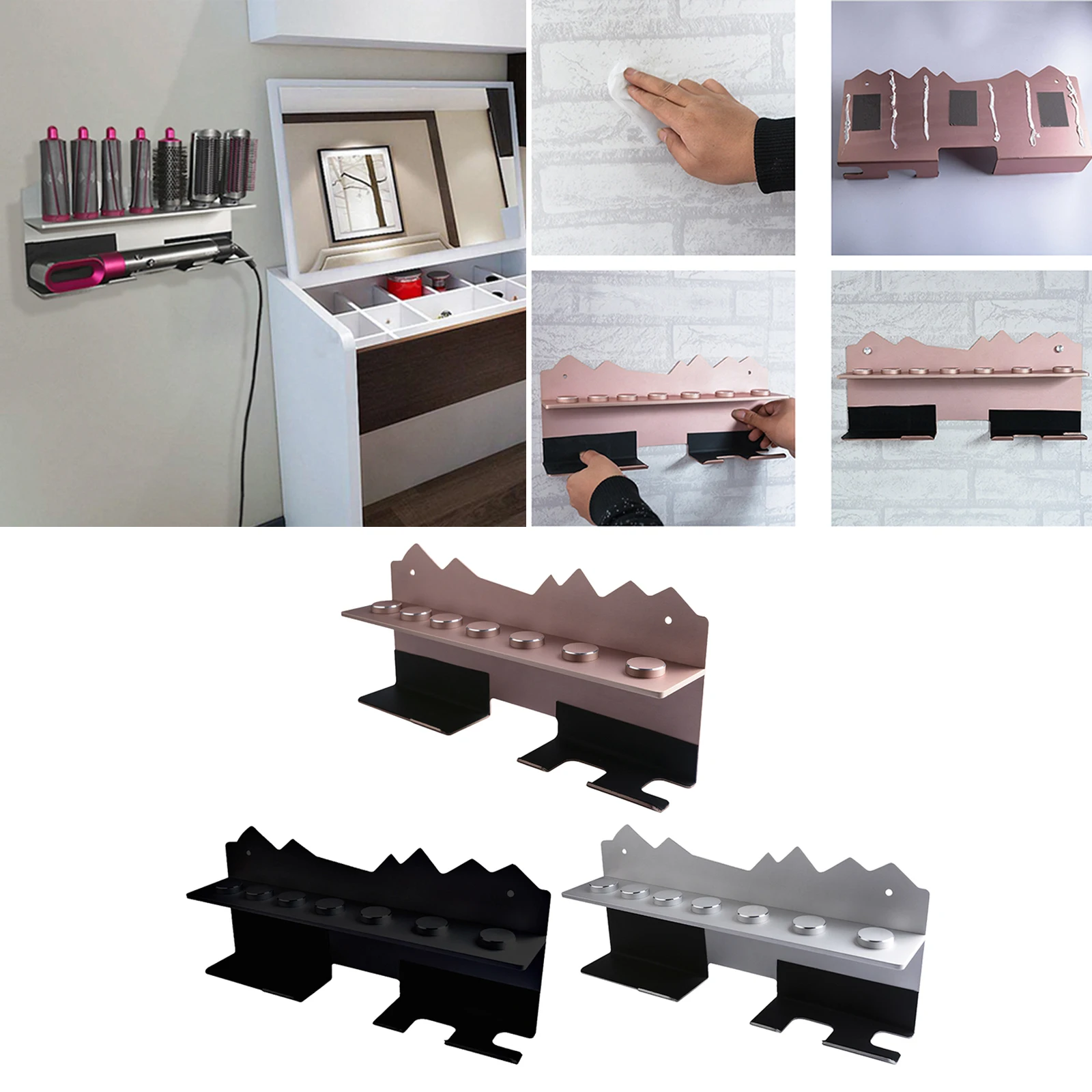 Supporto Da Parete Per Bagno Per Dyson Air Wrap Styler Rack Per Camera Da Letto Asciugacapelli Accessori Per Asciugacapelli