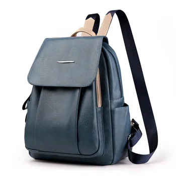 

Women's Leather Backpack Female Waterproof Soft Pu High Quality 2020 Fashion Trend Oxford Back Pack Ladies