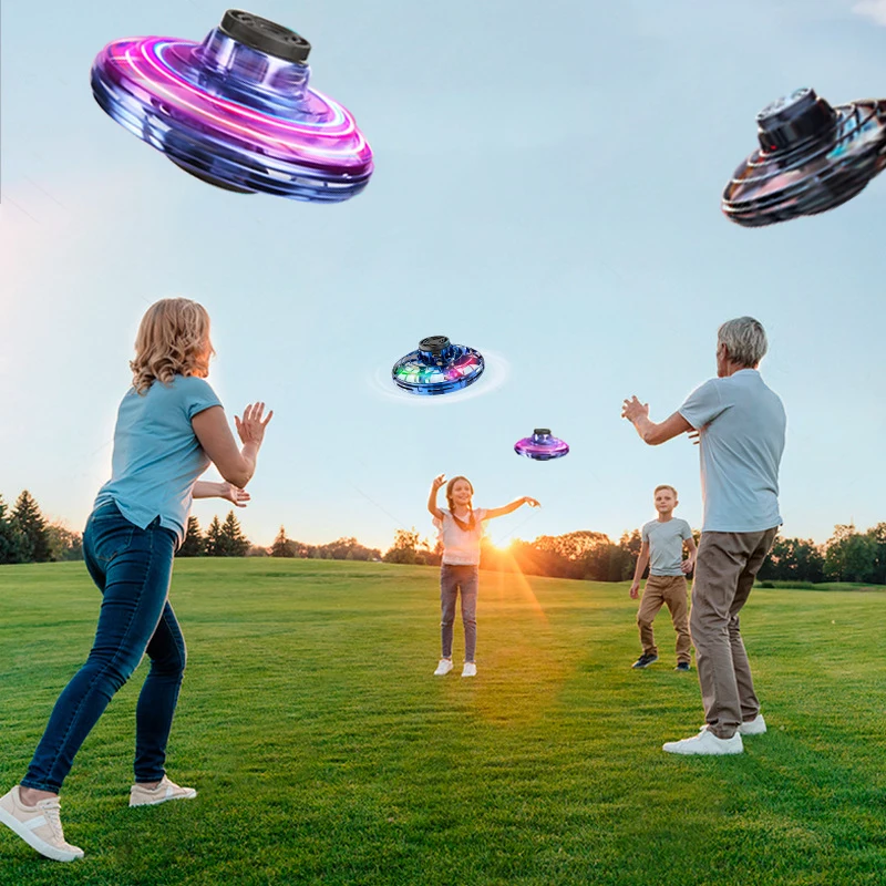 $23.99 New Flynova Athletic Antistress Hand Mini Fly Toy Gyro Rotator Drone UFO Led Fidget Finger Spinner
