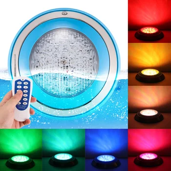 

24 LED Underwater Swimming Pool Light Multi-Color 12V 24W with RGB Remote Controller Outdoor Lighting Waterproof Underwater Lamp