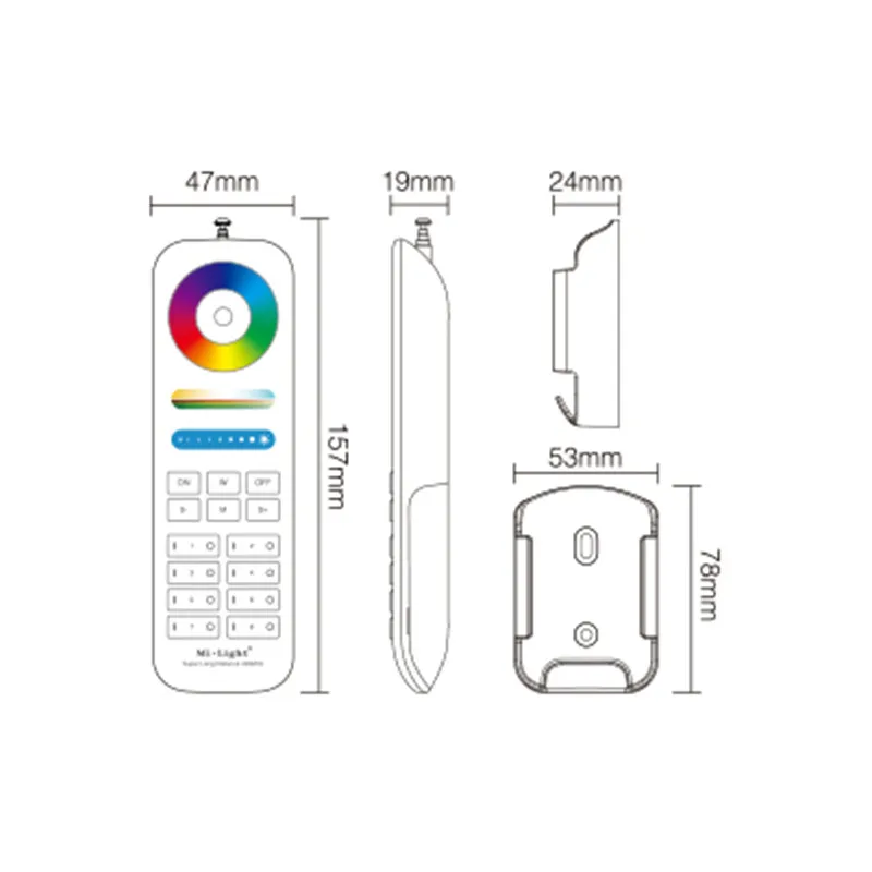 Miboxer 8-Zone 433MHz пульт дистанционного управления FUT086 для Miboxer 433MHz серии RGB+ CCT подводный светодиодный свет