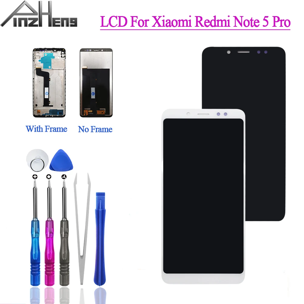 ЖК экран PINZHENG AAAA для Xiaomi Redmi Note 5 Pro дигитайзер в сборе с рамкой|Экраны мобильных