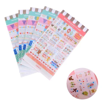

2pcs Korean PVC Diary Sticker Transparent Rainbow Sticker Office School Stationery Exquisite Student Supplies