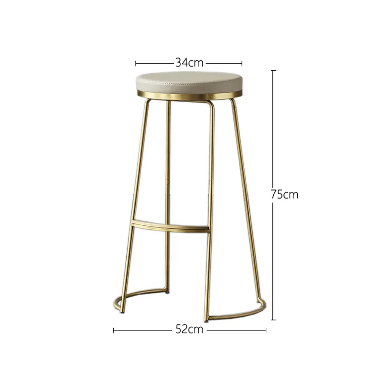 Барный стул длинные ноги барный стул скандинавский высокий стул кафе обеденный стул креативный Железный барный стул современный светильник роскошные стильные стулья - Цвет: Type B