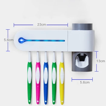 

Toothbrush Sterilizer Automatic Toothpaste Dispenser Antibacteria UV Light Ultraviolet Dispenser Tooth Brush Holder Oral Hygiene