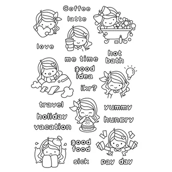 

Girl and boy Transparent Clear stamps and metal cutting dies