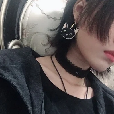 Ydemo Gothic Eyes Lace Choker Casual Velvet Adjustable Torques Necklace Harajuku Punk Accessory