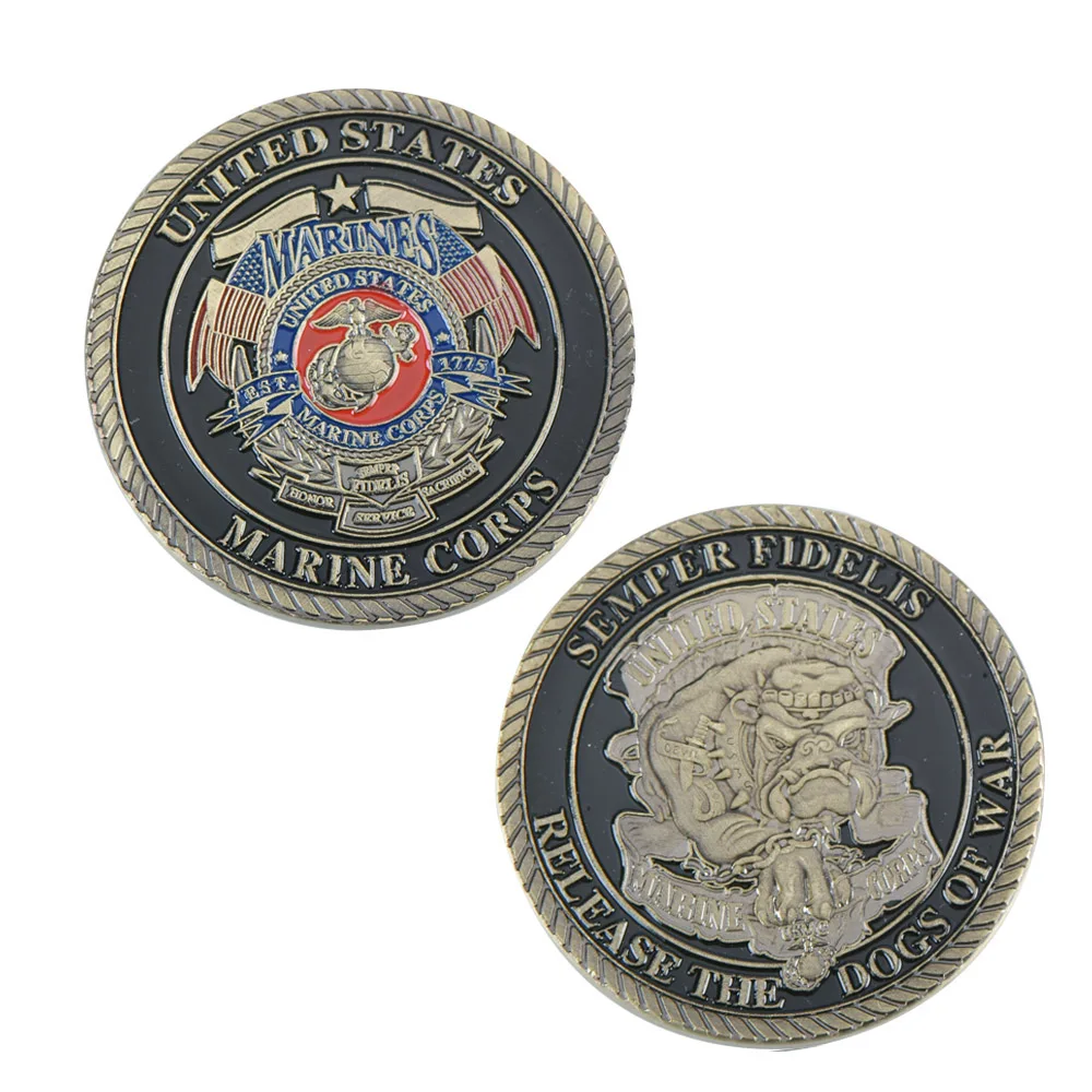 Мотивационные специальные летальные монеты спецназа Необычные чистые Позолоченные Соединенные Штаты армии спецназ вызов монеты - Цвет: coin 7