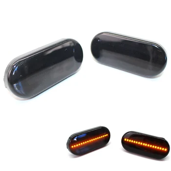 

Fit For VW Jetta Golf 3 4 MK4 Bоra T5 Passat Polo Smoked Lens Front Fender LED Side Marker Lights Light Lamp Amber 2PCS
