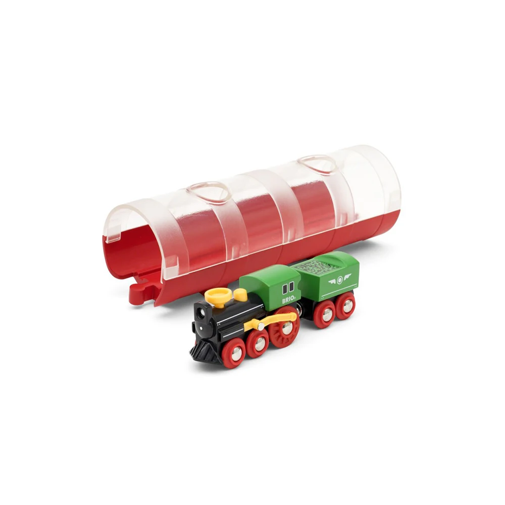 Игровой набор деревянный развивающий BRIO Паровоз и туннель (3 элемента) аксессуар