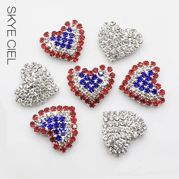 

SKYE CIEL Hot 10Pcs/Lot 22mm*25mm Heart shape Very Shiny DIY Sewing Decoration Fashion Handwork Diamond Crystal accessaries