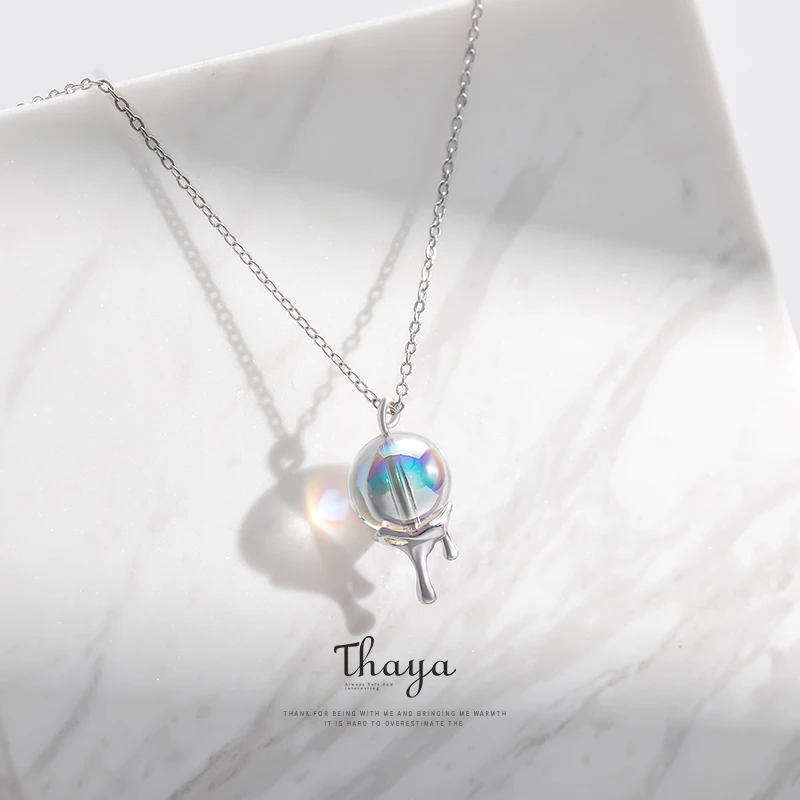 

Thaya Rainbow Bubble Necklace 925 Silver bohemia choker Necklace for Women Original Design Jewelry