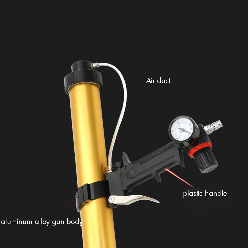 600 мл пневматический стеклянный Клеевой пистолет с регулирующим клапаном давления воздуха, пластиковая ручка, воздушный мощный пистолет, патрон, аппликатор